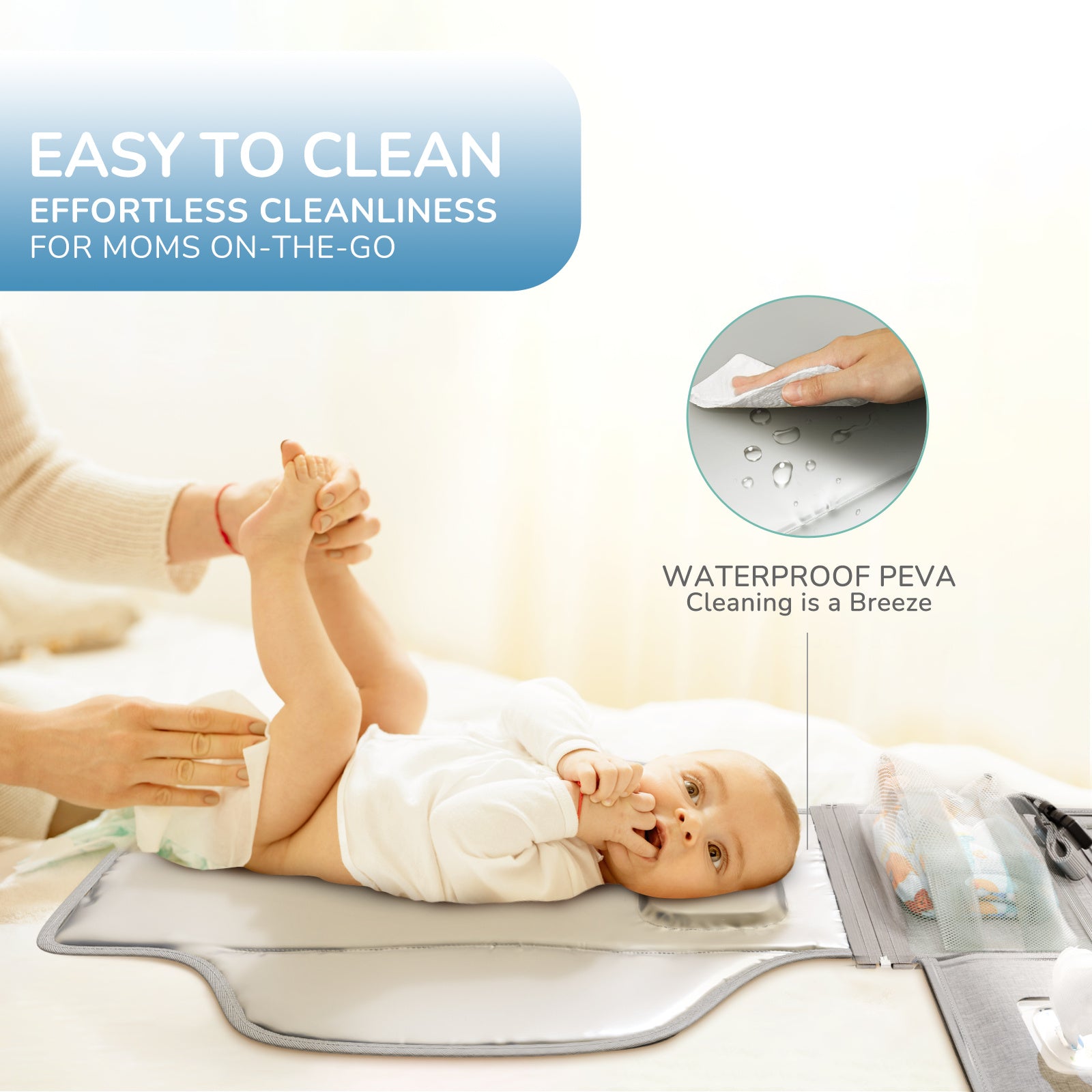 Alatino Portable Diaper Changing Pad for Baby, Detachable Travel Chang